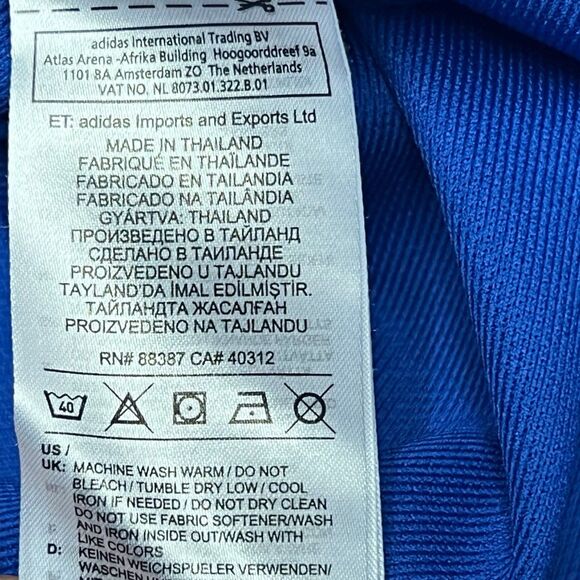 Adidas Polo Shirt Top KU Royal Blue Climacool University of‎ Kansas Jayhawks SM - Picture 10 of 12